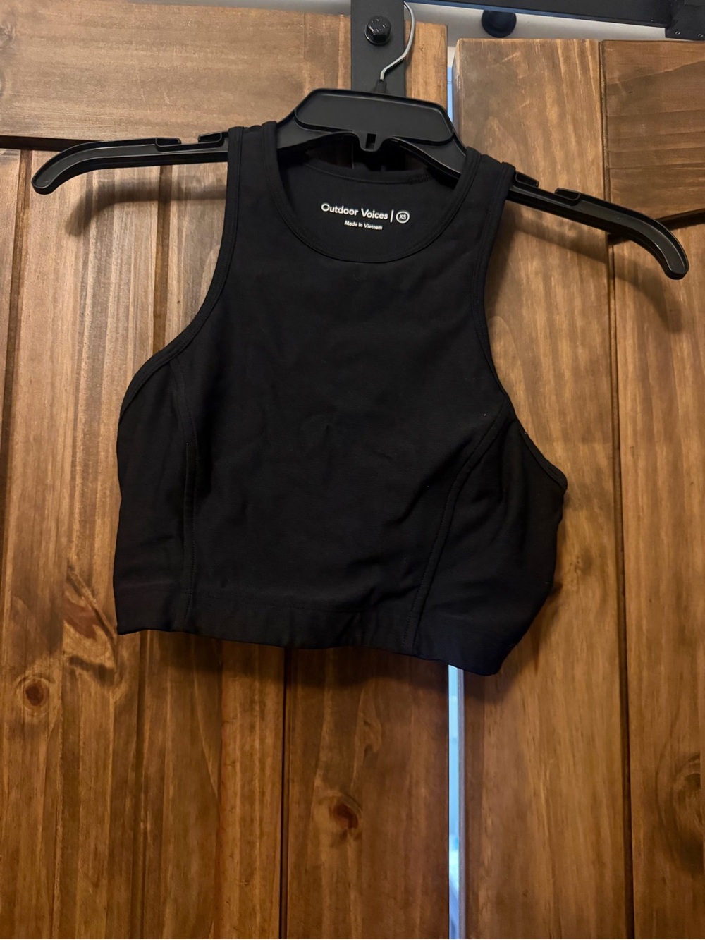 Outdoor Voices Women's Athena Black Cropped Tank Top